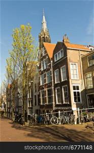 Street scene in Delft, Holland