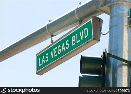 Street sign of Las vegas Boulevard