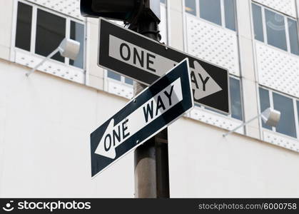 Street sign on the bright day