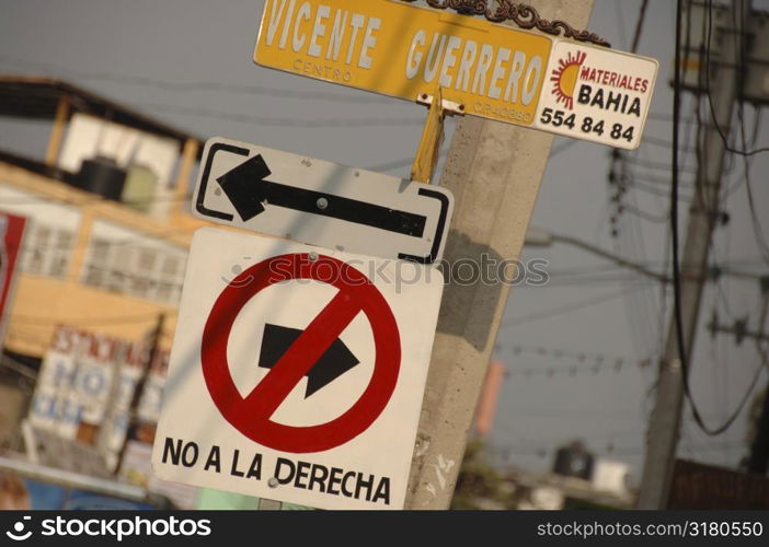 Street signs in Mexico