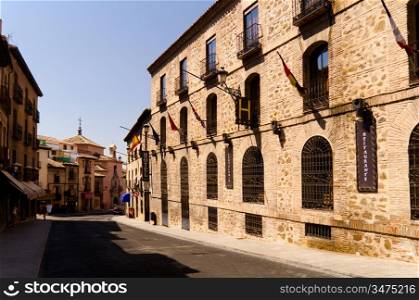street view at sunny day at Toledo, Madrid, Spain