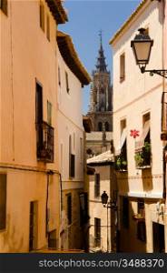 street view at sunny day at Toledo, Madrid, Spain