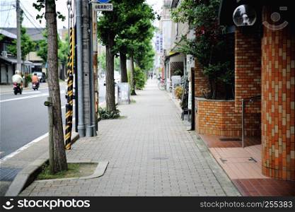 street way in japan with selective focus in street , Kyoto