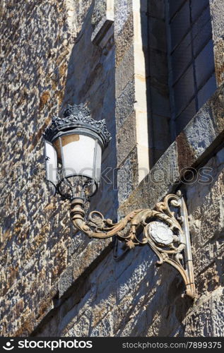 Streetlamp in Espinosa de los Monteros, Burgos, Castilla y Leon, Spain