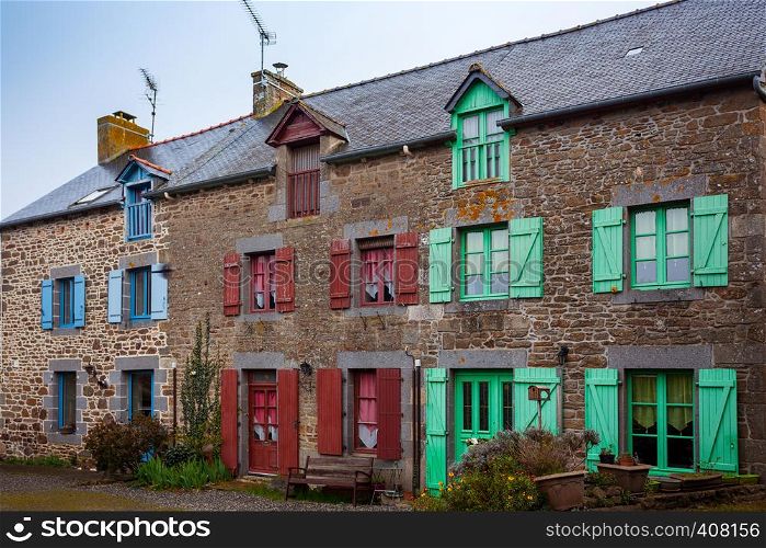 streets and facades at the most beautiful villages of france - Saint-Suliac