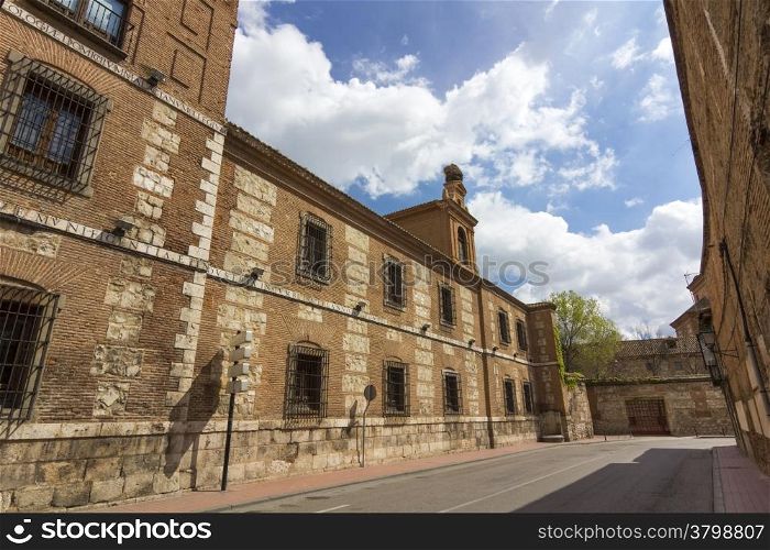 streets and old buildings of the town of Alcala de Henares, Spain