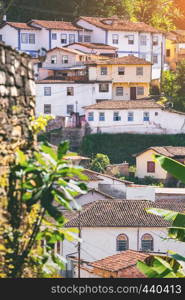 streets of the famous historical town Ouro Preto, Minas Gerais, Brazil