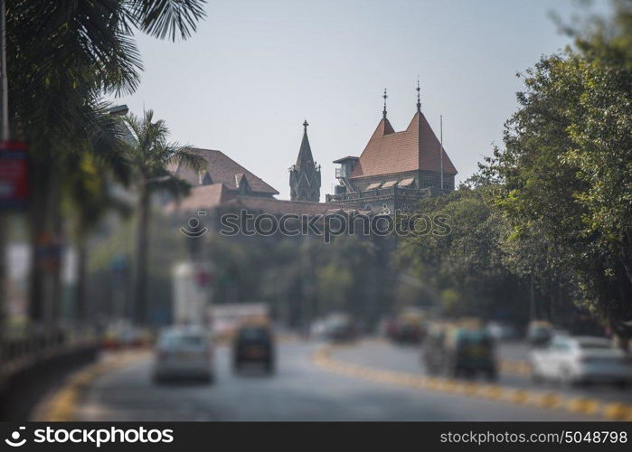 streets of the Indian city of Mumbai. City center