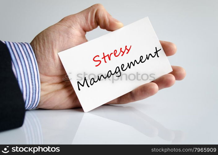 Stress management text concept isolated over white background