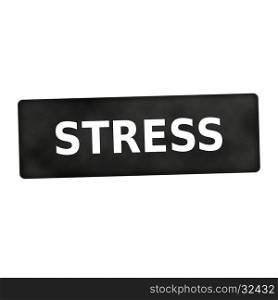 Stress white wording on black background