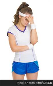 Stressed tennis player