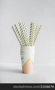 strews inside paper cup