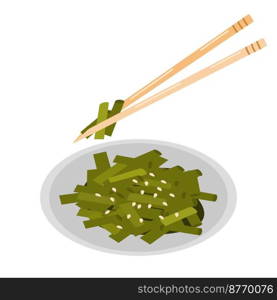 string beans with sesame seeds on a stick is a delicious Asian dish. string beans with sesame seeds on sticks