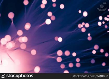 string pink lights optical fiber