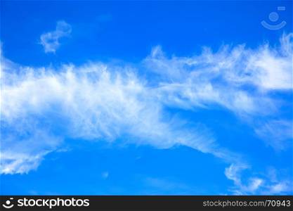 Stripe of clouds in the sky - background and space for your own text