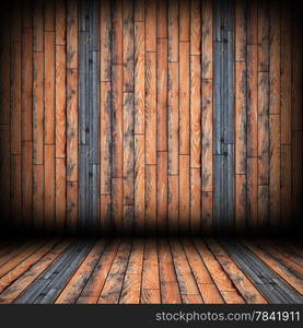 striped beige wood planks on wall and floor,abstract interior backdrop for your design