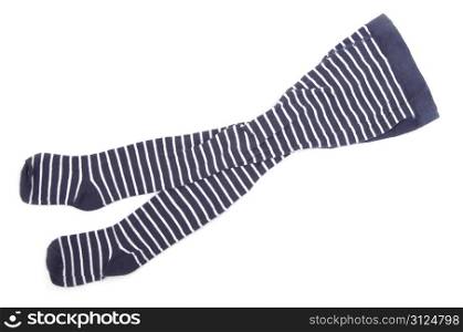 striped sock isolated on a white background