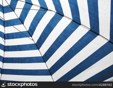 Striped sun umbrella