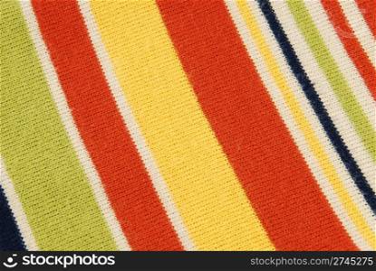 striped wool texture of a colorful scarf