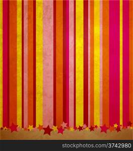 Stripes and stars colorful grunge background