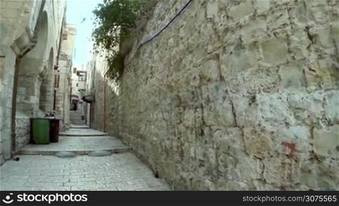 Strolling in the old city of Jerusalem, Israel