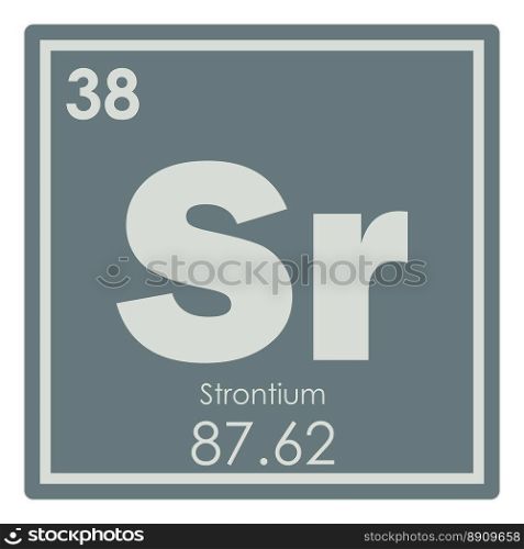 Strontium chemical element periodic table science symbol