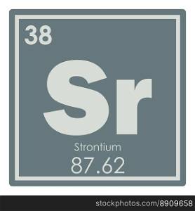 Strontium chemical element periodic table science symbol