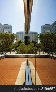 Structure in front of buildings, Miami, Florida, USA