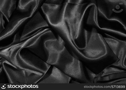 structure of a black satin close up