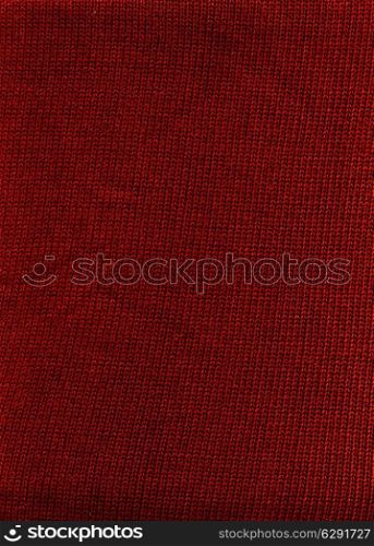 Structure of a red knitted fabric