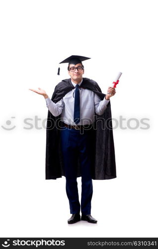 Student graduate isolated on white background