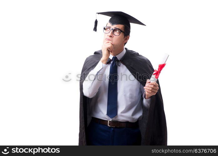 Student graduate isolated on white background