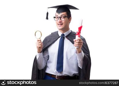 Student graduate isolated on white background