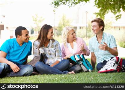 Student group outdoors