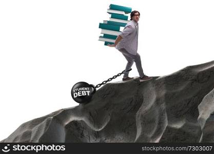 Student in loan and expensive education concept