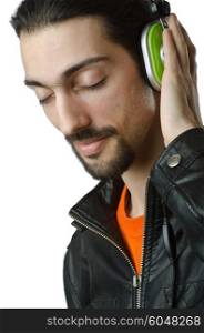 Student listening to the music