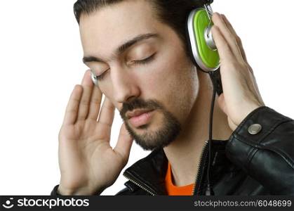 Student listening to the music