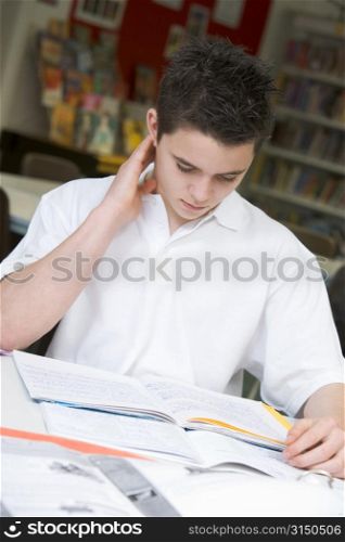 Student studying