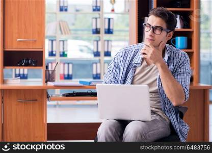Student studying at home preparing for exam