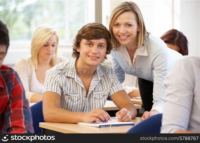 Students and tutor in class