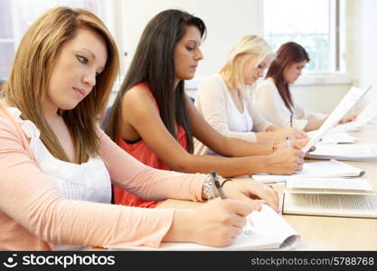 Students in class