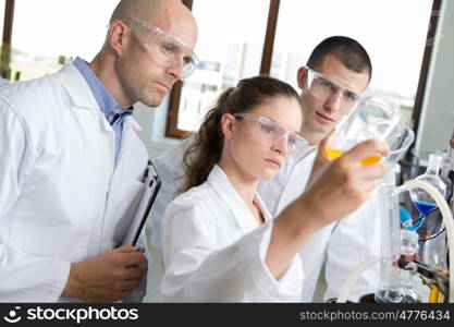 students in the chemistry lab