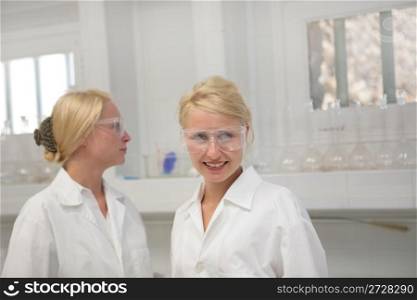 Students in the chemistry laboratory