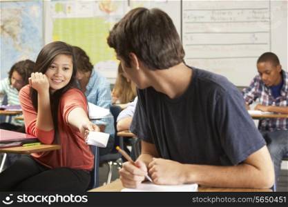 Students Passing Notes In Class