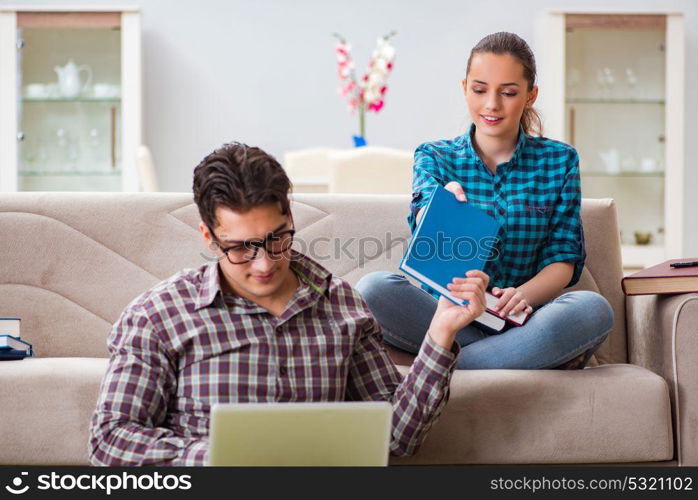 Students preparing for university exams