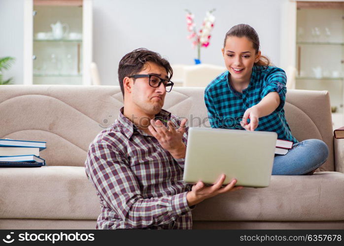 Students preparing for university exams