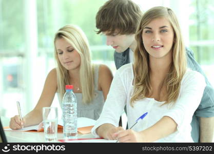 Students studying