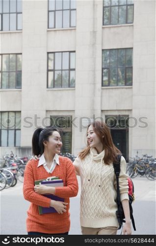 Students walking and talking
