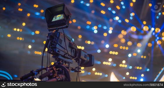 studio camera at the concert. television shooting