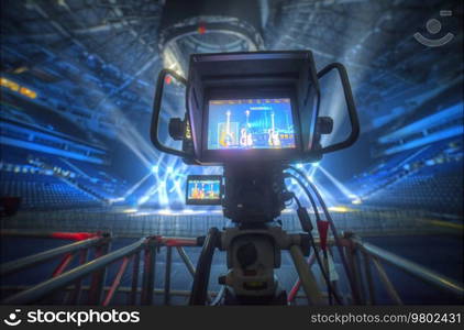 studio camera at the concert. television shooting